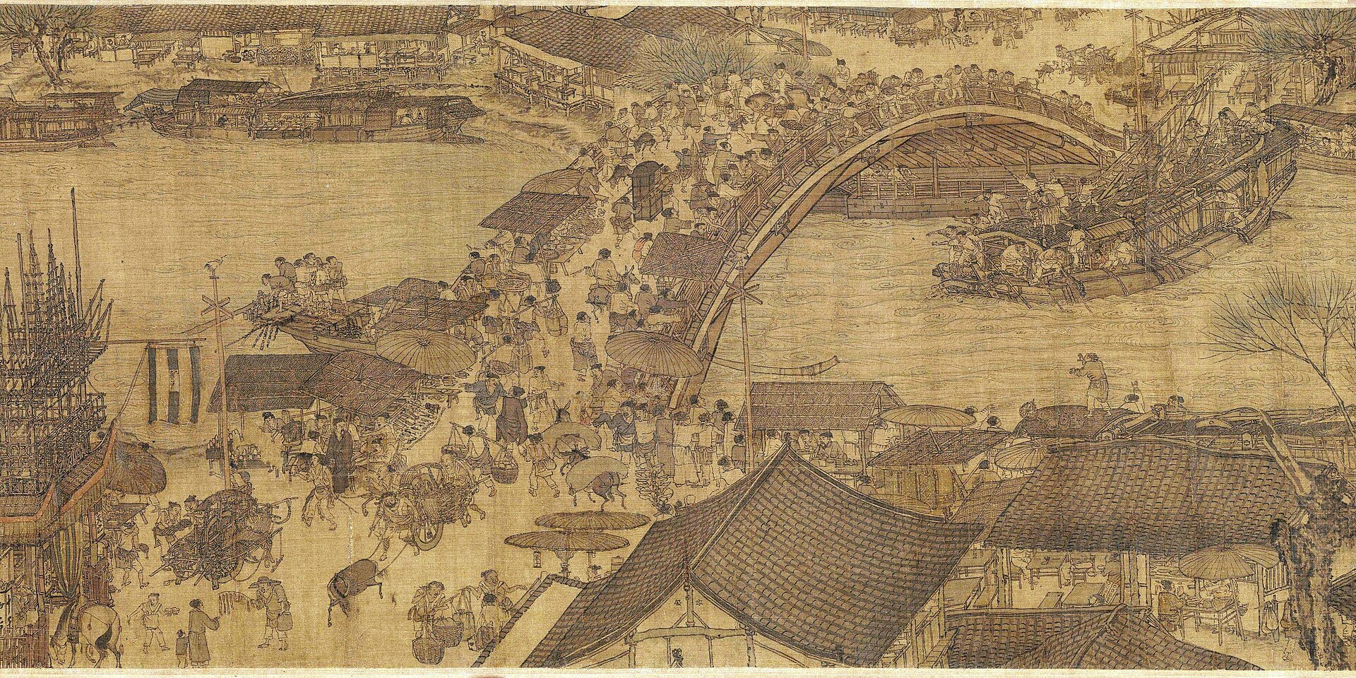 《清明上河图》局部:北宋汴京的市井街巷