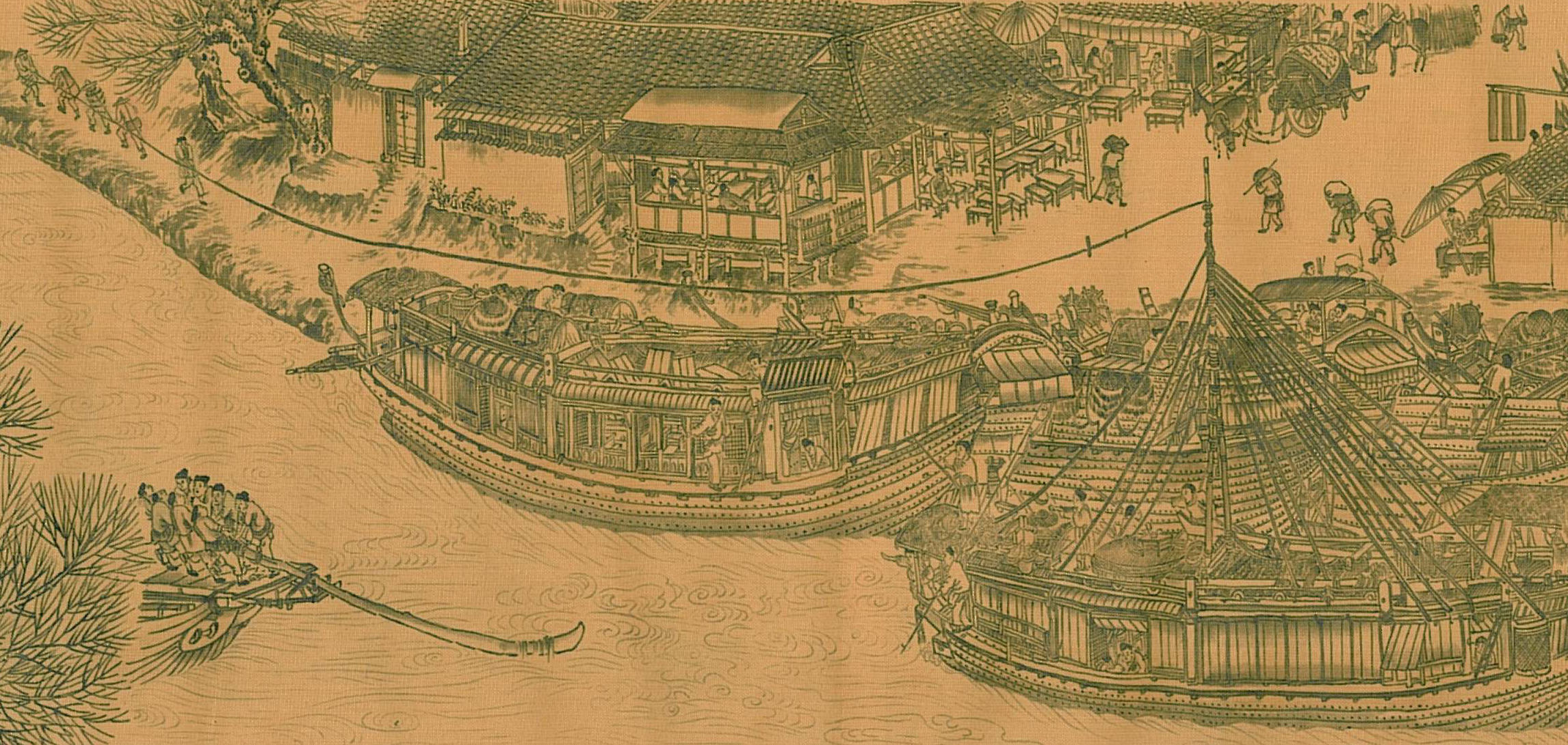 《清明上河图》:汴河上的漕运船只